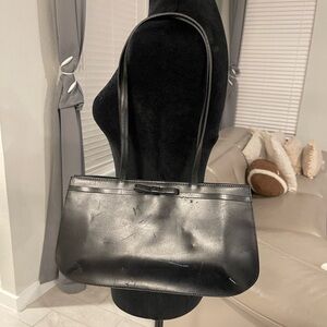 Vintage Furla leather thin straps minimalist tote bag CHK PICS FOR SCRATCHES